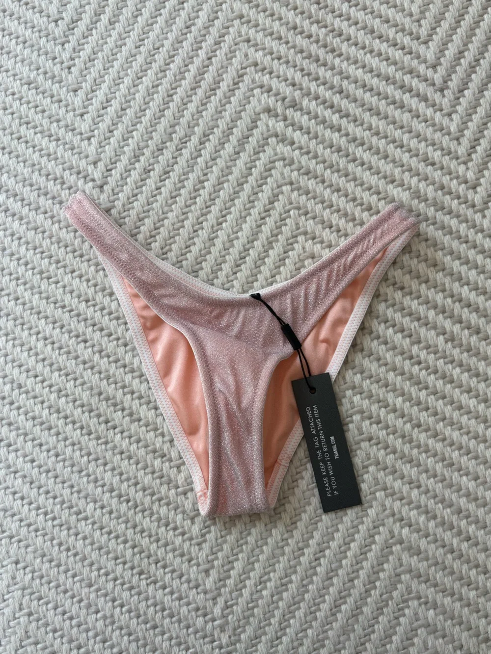 triangl swimwear Shimmery Blush Pink Bikini Bottoms